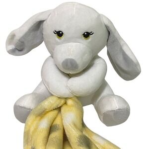 Little Beginnings White Puppy Dog Lovey Plush Security Blanket Baby Soother 7"